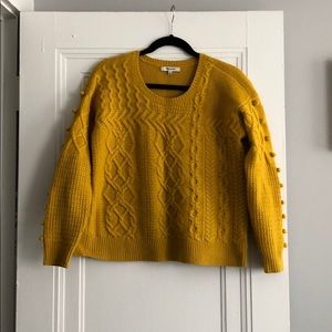 MADEWELL MUSTARD POM POM SWEATER